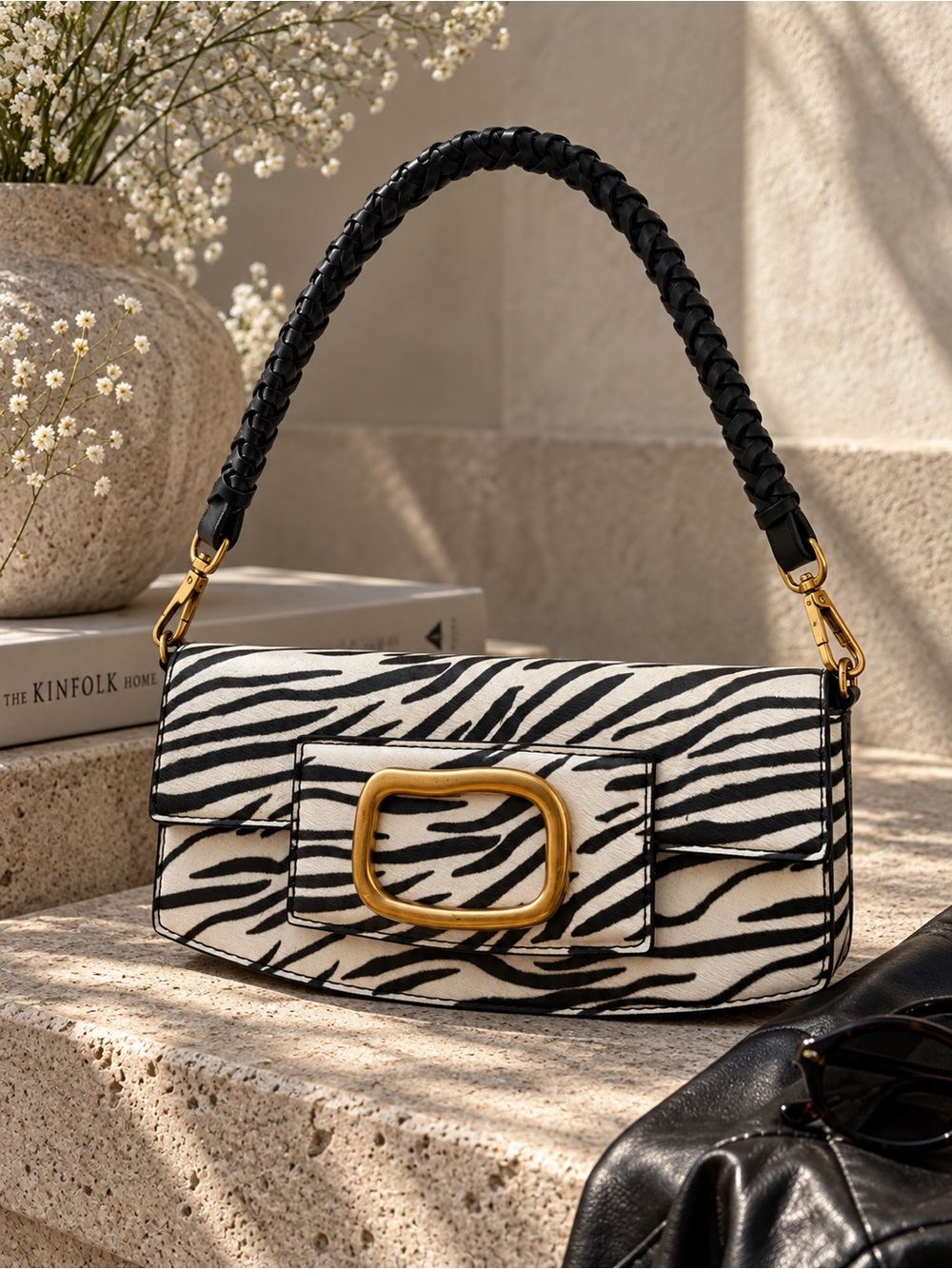 NWT Steve Madden Zebra Print Shoulder Bag
